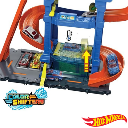 Original Hot Wheels Tunnel Twist Car Wash Playset with Color Shifter Car