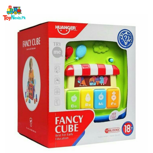 Huanger Fancy Cube | Educational Toy with Music & Blocks | Age 18m+