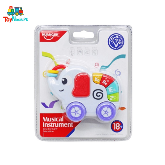 Huanger Musical Elephant Toy – Early Learning Instrument for Toddlers | Age 18m+