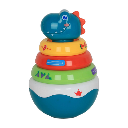 Huanger Stacking Roly-Poly Dinosaur – Early Learning Educational Toy for Babies (6 Months+)