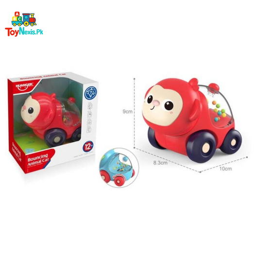 Huanger Bouncing Animal Car – Monkey (Red)