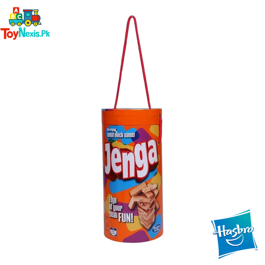 Original Jenga Classic Wooden Block Game – Original Hasbro Edition in Portable Tube Pack