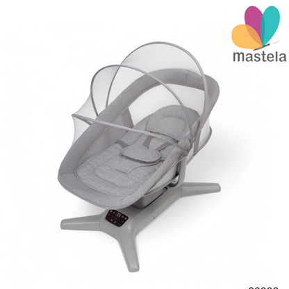 KIDILO Multi-Motion Electric Baby Cradle – Smart Rocker with Mosquito Net, Music & Remote | Grey