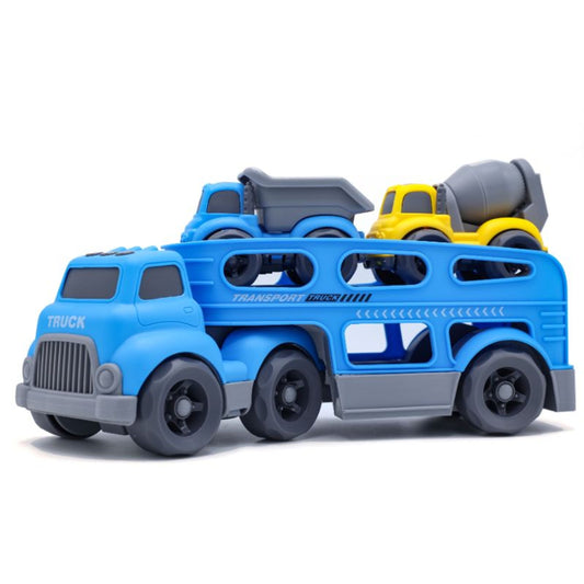 Kinetic Double-Decker Transport Truck with Mini Construction Vehicles | Geng Feng