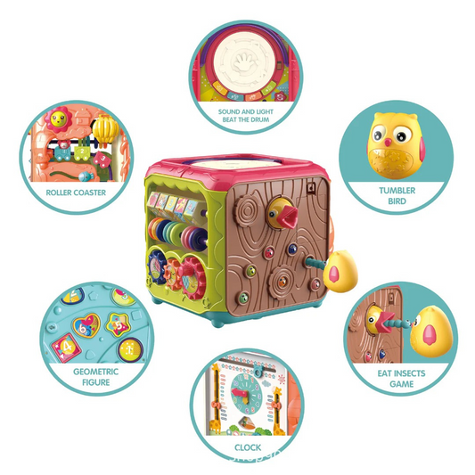 Ibi-Irn Magic Box 6-in-1 Multifunctional Activity Cube for Toddlers
