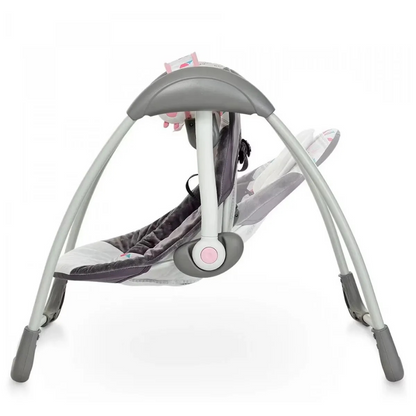 Mastela Deluxe Portable Baby Swing Automatic With Music | Timer & Plush Toys | Foldable Baby Rocker Seat for Newborns to Infants