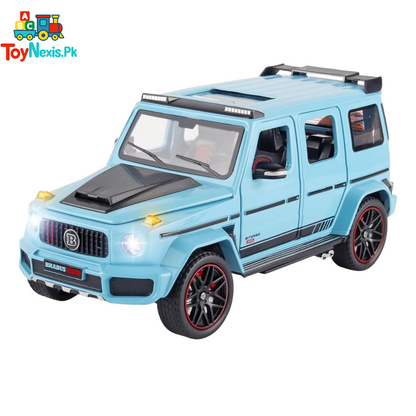 Mercedes-Benz G63 Brabus 1:18 Scale Diecast Model Car – Brabus 800 Edition, Pull Back with Sound & Light (Sky Blue)