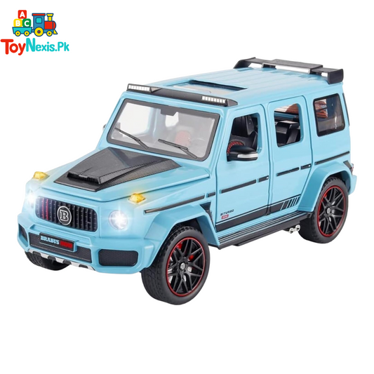 Mercedes-Benz G63 Brabus 1:18 Scale Diecast Model Car – Brabus 800 Edition, Pull Back with Sound & Light (Sky Blue)