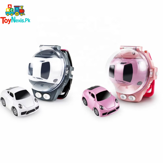 Mini RC Car with Hand Band Controller | 2.4GHz Remote Control Wrist Watch Car | Racing Toy for Kids | 3+ Years