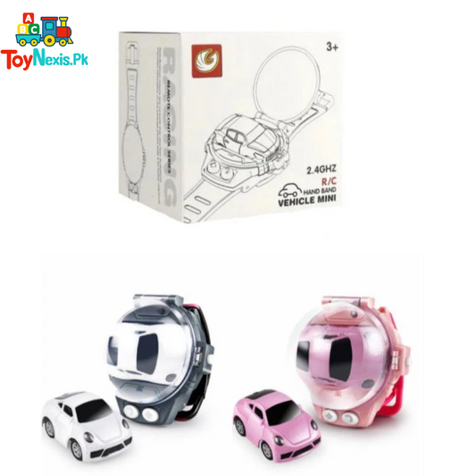 Mini RC Car with Hand Band Controller | 2.4GHz Remote Control Wrist Watch Car | Racing Toy for Kids | 3+ Years