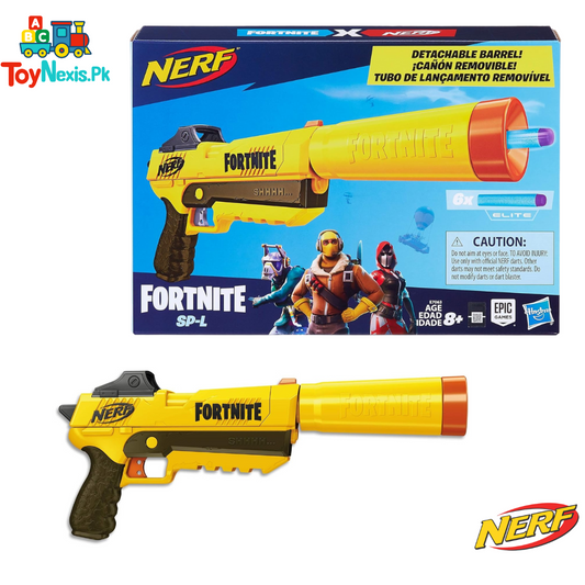 Nerf Fortnite SP-L Elite Dart Blaster – Original Hasbro Toy with Detachable Barrel (Age 8+)