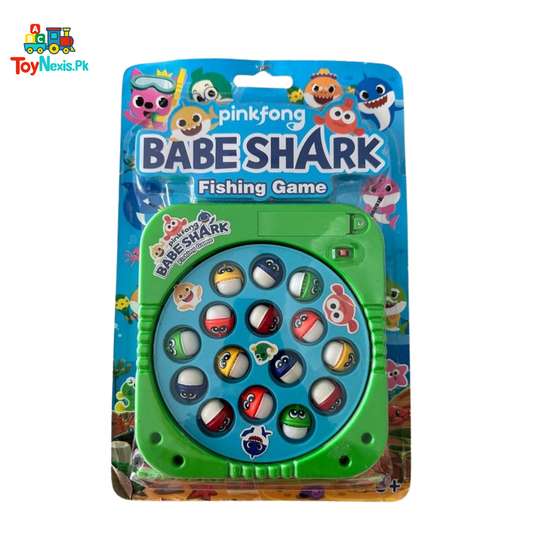 Pinkfong Baby Shark Musical Fishing Game with Magnetic Rods – Educational Rotating Toy Set for Kids