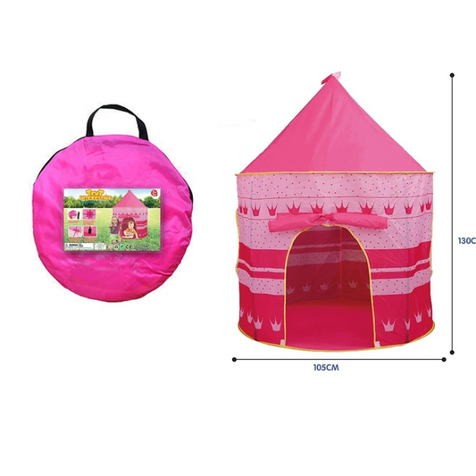 Princess Castle Play Tent for Girls – Foldable Indoor & Outdoor Kids Tent with Carry Bag