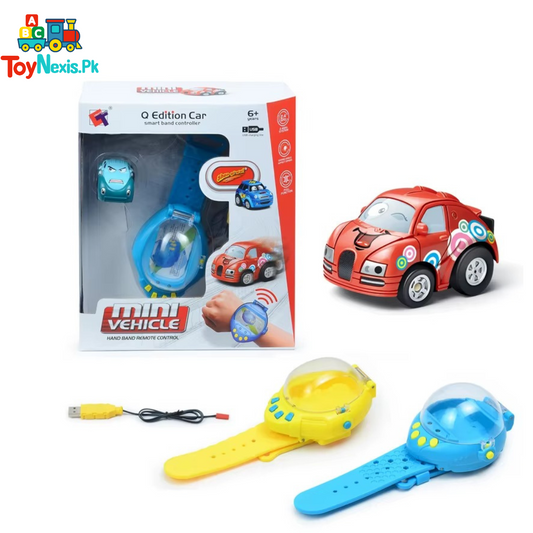 Q Edition Mini Vehicle – Hand Band Remote Control Car with USB Charging for Kids