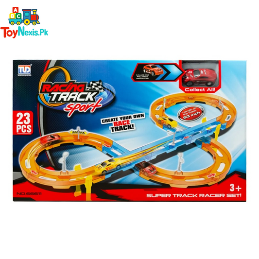 Racing Track Sport Set | DIY Assembly Car Racing Game | Super Track Racer Set | 3+ Years