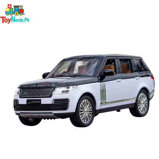 Range Rover 2022 SUV Diecast Alloy Model Car with Sound & Light – Pull Back Action (White)