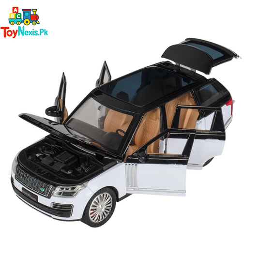 Range Rover 2022 SUV Diecast Alloy Model Car with Sound & Light – Pull Back Action (White)