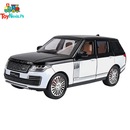 Range Rover 2022 SUV Diecast Alloy Model Car with Sound & Light – Pull Back Action (White)
