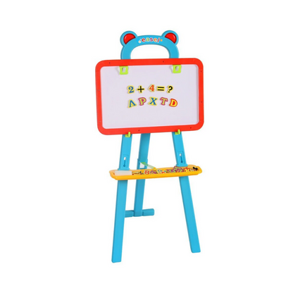 Tengjia 3-in-1 Learning Easel for Kids – Whiteboard, Chalkboard & Magnetic Board