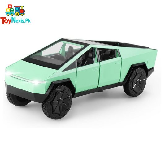 Tesla Cybertruck Diecast Metal Model Toy Car with Sound & Light – Pull Back Action