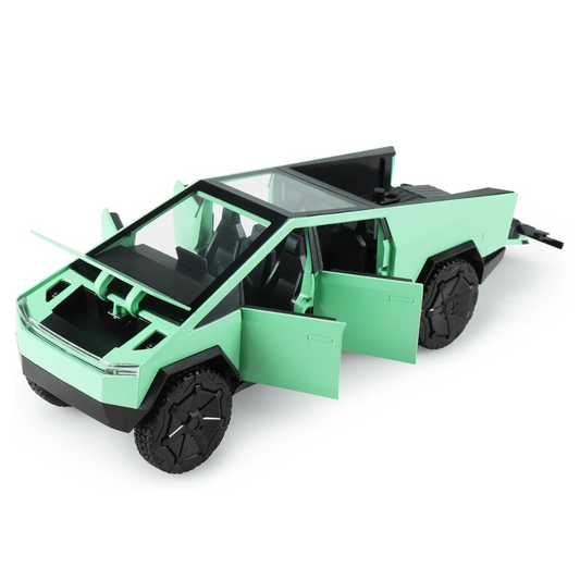 Tesla Cybertruck Diecast Metal Model Toy Car with Sound & Light – Pull Back Action