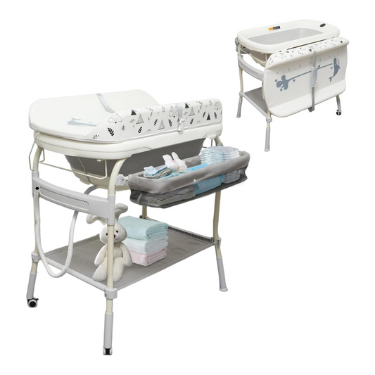 Toimoys 3-in-1 Baby Changing Table | Bath, Change & Storage Station