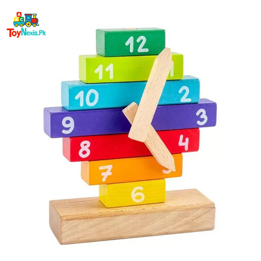 Wooden Puzzle Clock – Colorful Learning Time Toy