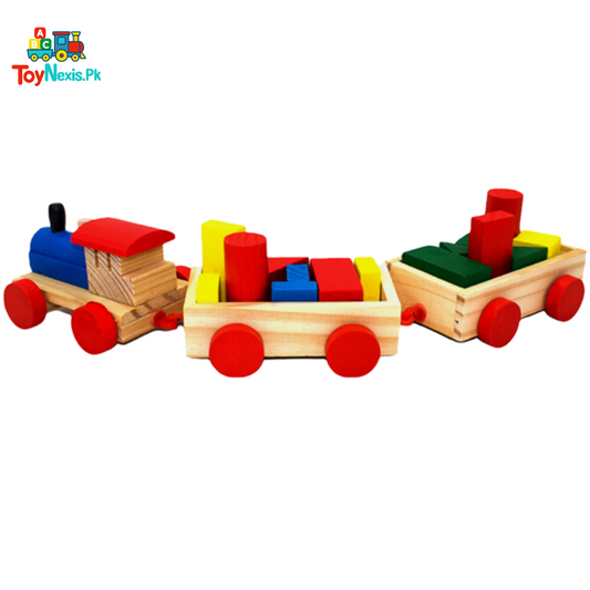 Wooden 3-Section Train Blocks – A Journey of Learning and Fun